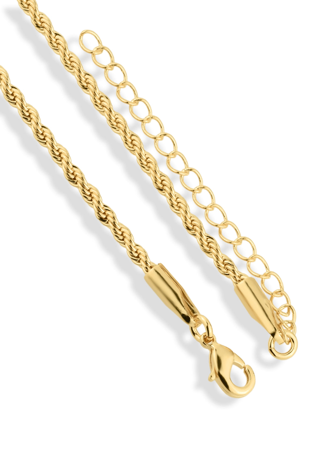 Pulseira Semijoia Cordão Baiano 2MM Banhado a Ouro 18k