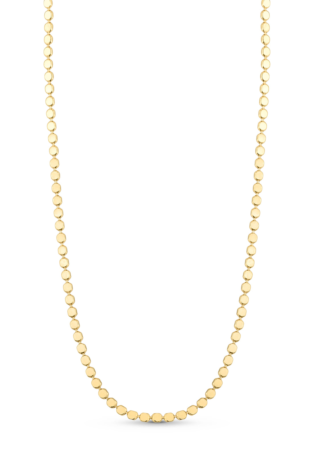 Corrente Semijoia Mini Medalhas Alto Brilho Lisa Banhado a Ouro 18k