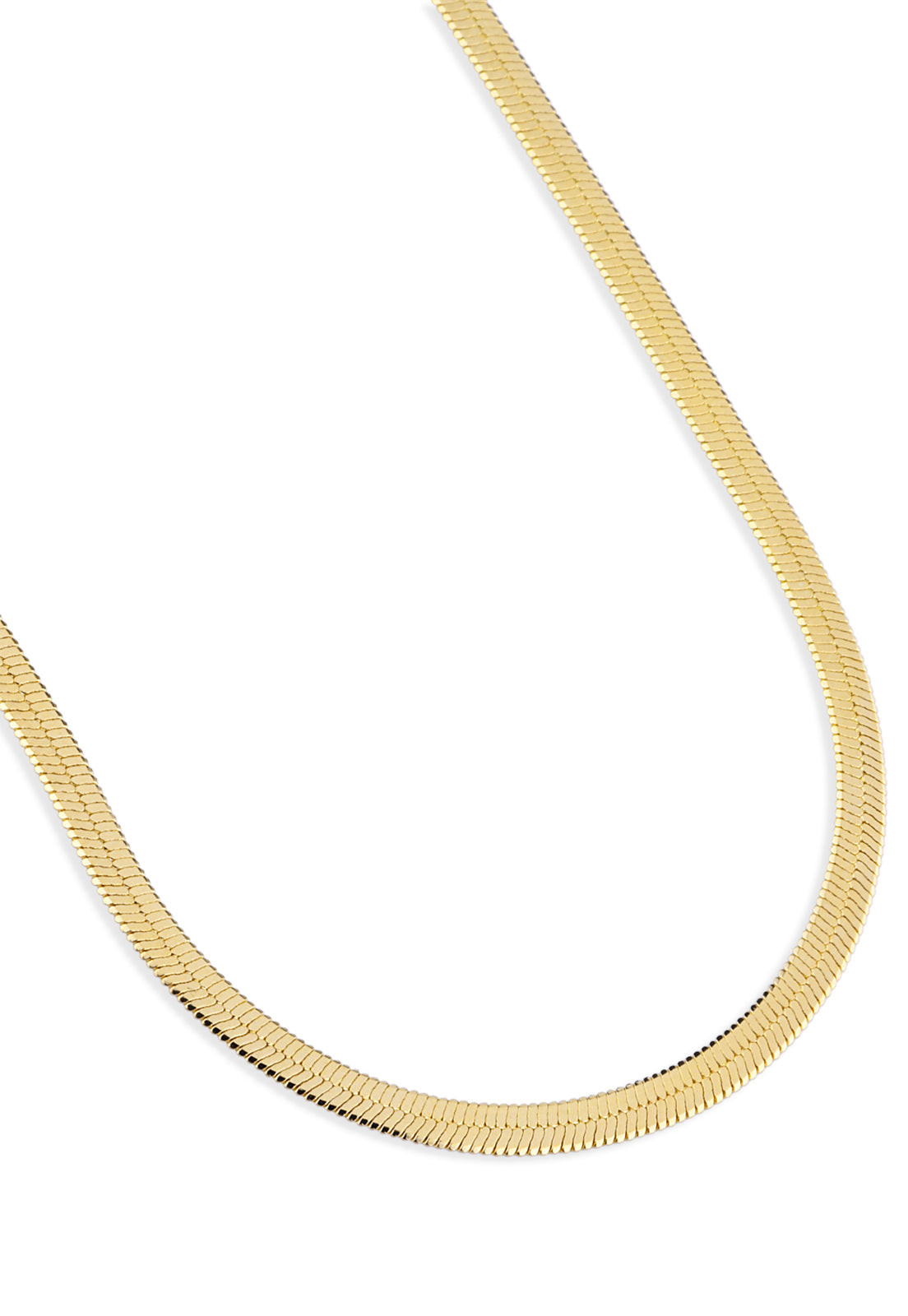 Corrente Semijoia Fita Laminada Alto Brilho 3MM Banhado a Ouro 18k