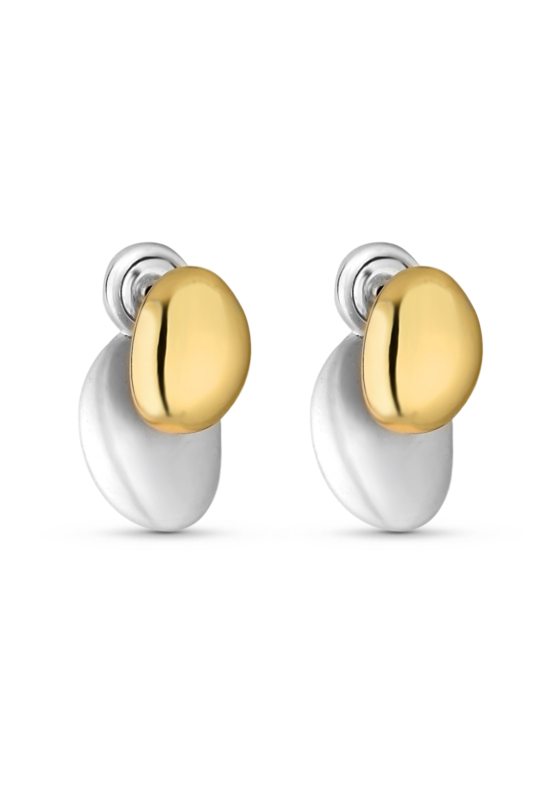 Brinco Semijoia de Pérola com Base Banho Em Ouro 18 k