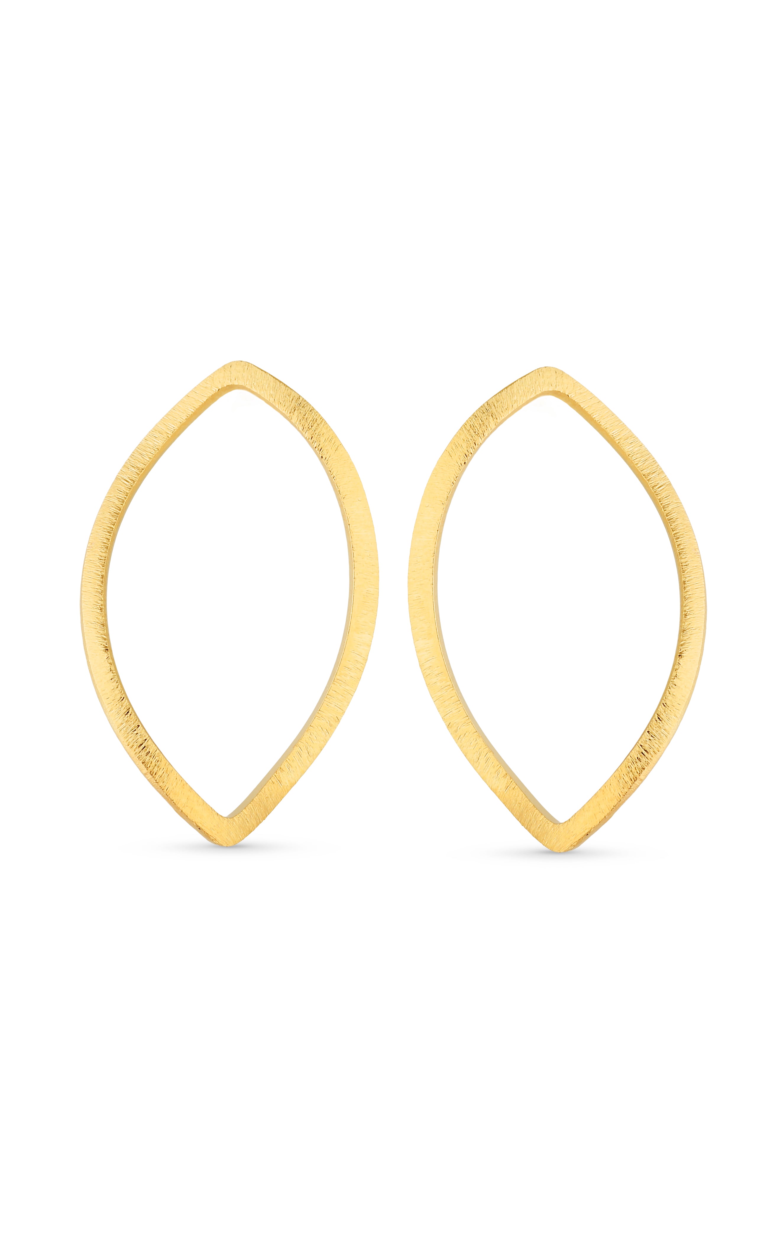 Brinco Semijoia Orgânico  Vazado Texturizado Banhado a ouro 18k