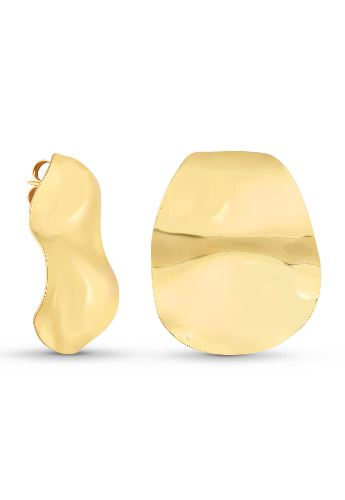 Brinco Semijoia Orgânico Banho Em Ouro 18k