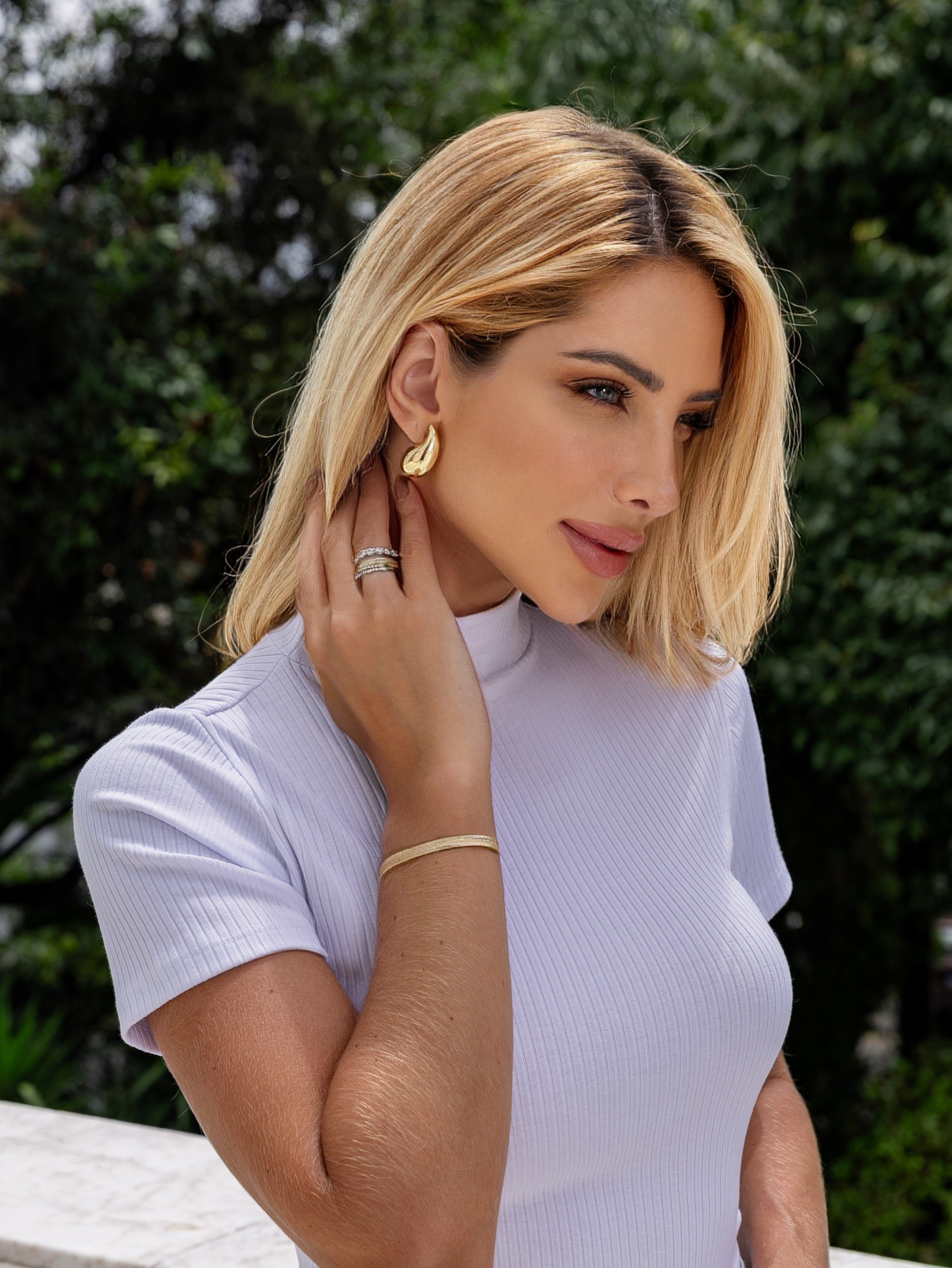 Bracelete Semijoia Fosco Dourado Banhado a Ouro 18k