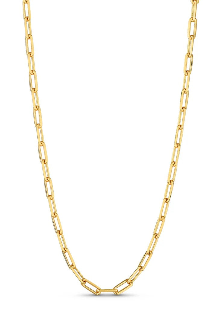 Colar De Corrente Semijoia Elos Alto Brilho Banho 18K