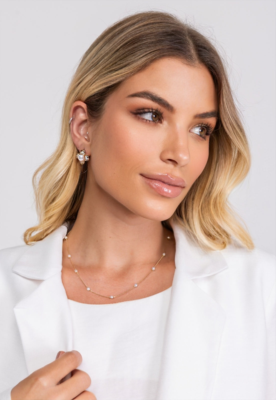 Colar Semijoia Com Pérola Banhado a Ouro 18k