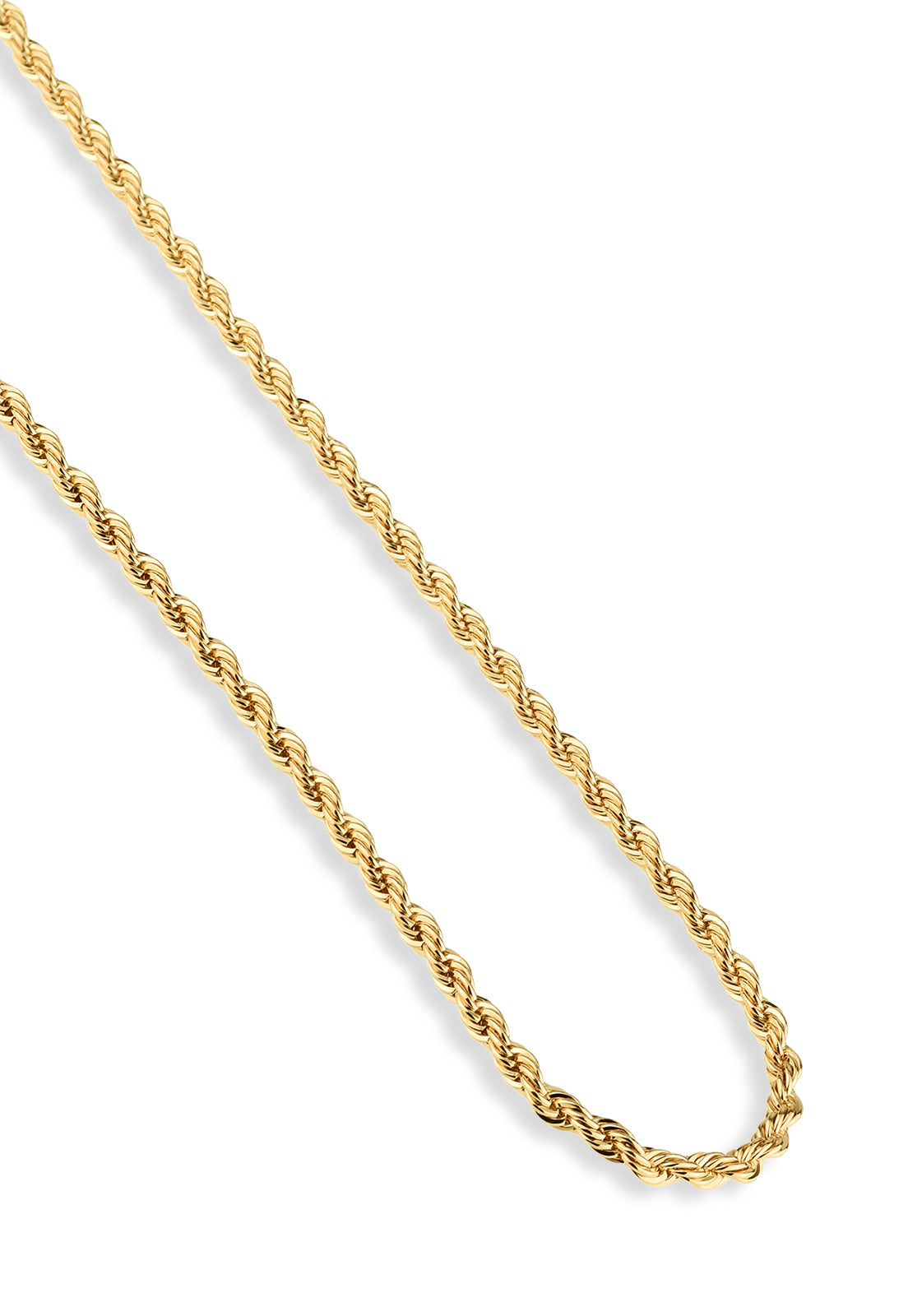 Corrente Semijoia Codão Baiano Alto Brilho 2,5MM Banhado a Ouro 18k