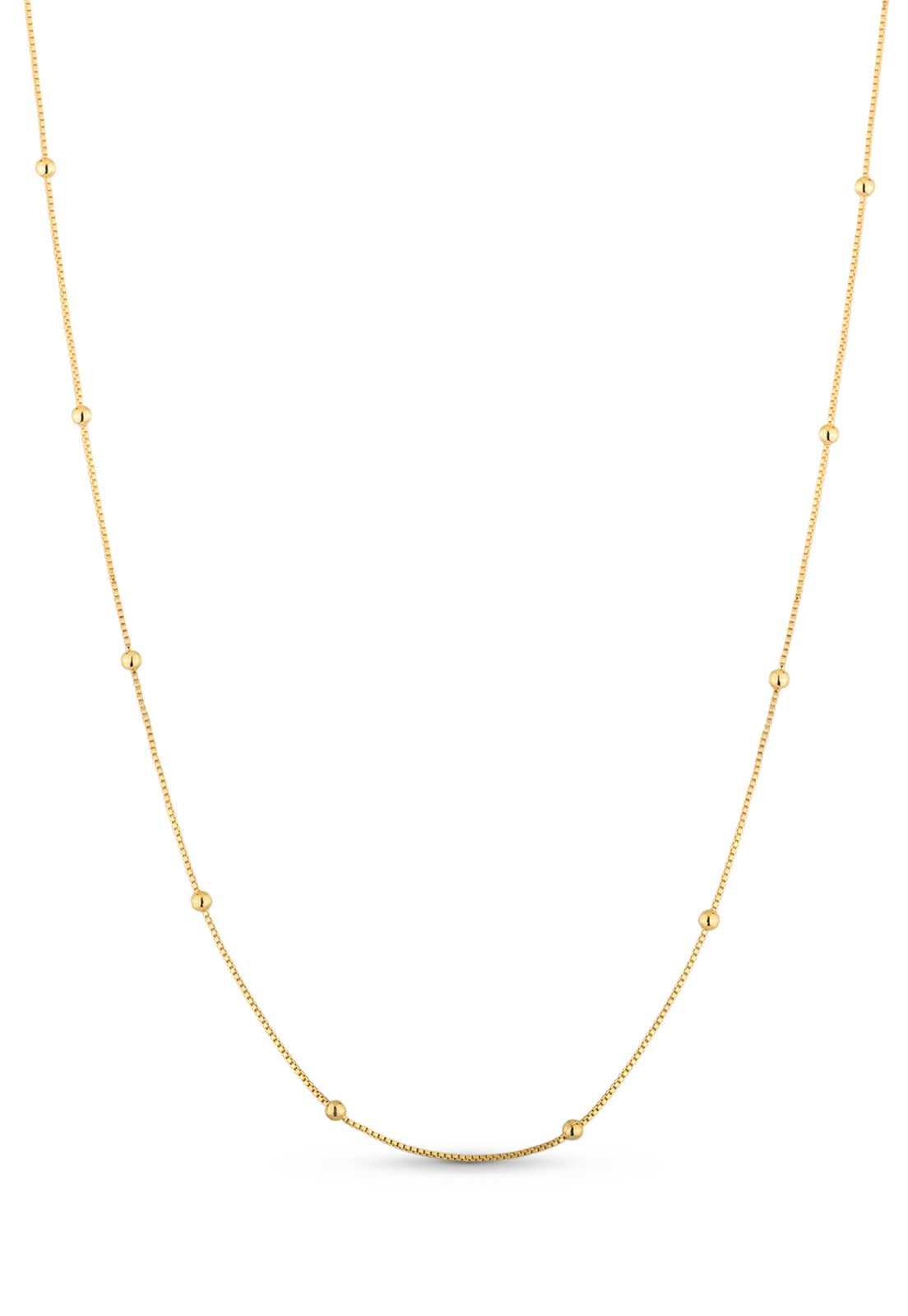 Colar Semijoia Com Mini Bolinhas Douradas Banhado a Ouro 18k