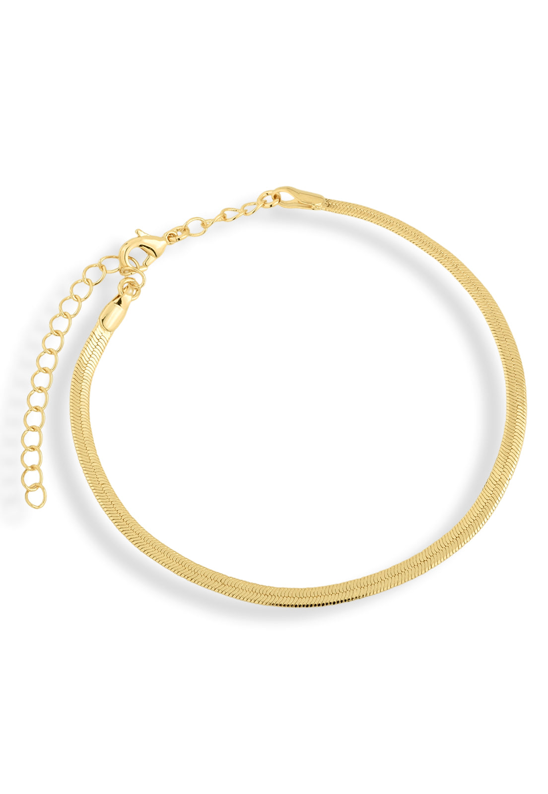 Pulseira Semijoia Laminada Fita 3MM Banhado a Ouro 18k