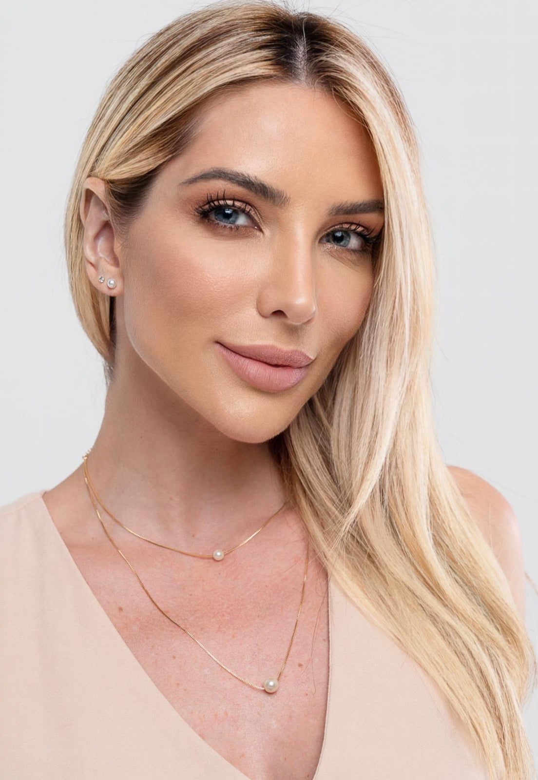 Brinco Semijoia de Pérola 5mm Banhado a Ouro 18k