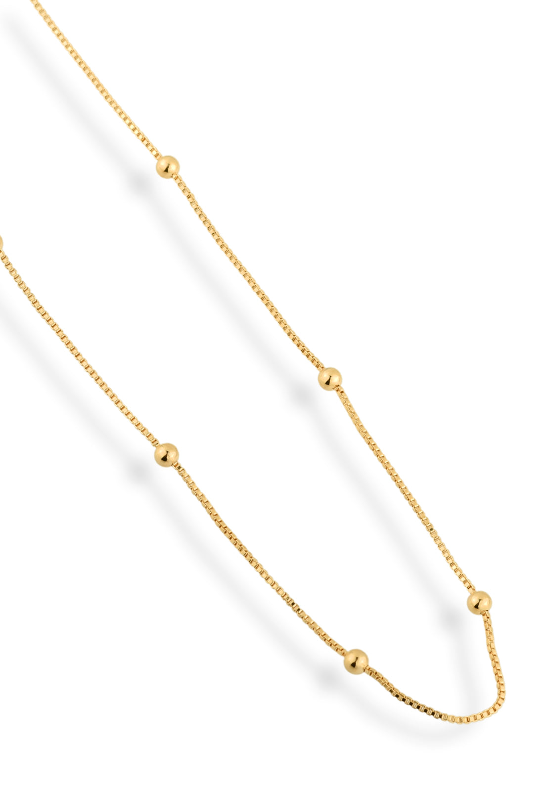 Colar Semijoia Com Mini Bolinhas Douradas Banhado a Ouro 18k